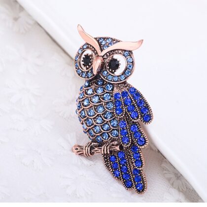 Baykuş Broş Vintage Kristal Broş Yaka İğnesi Kadınlar İçin Broş