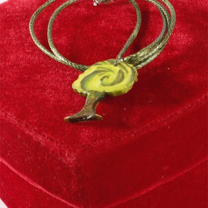 Ahşap Effect Yeşil Kolye