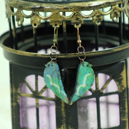 Ahşap Tasarım Kuş Küpe