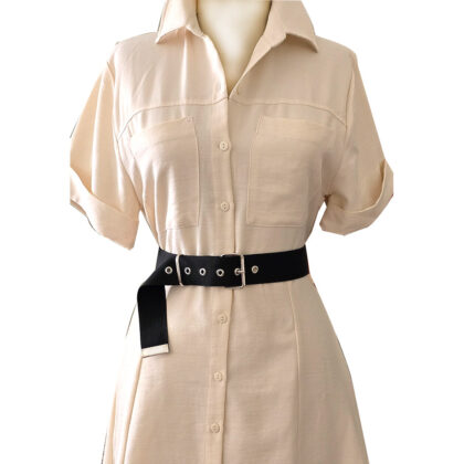 Siyah Renk Delikli Palaska Kemer