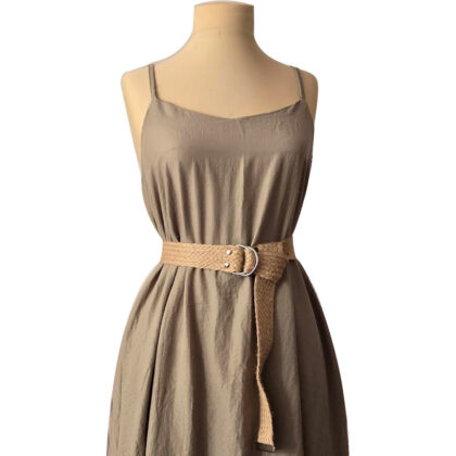 Jüt Örgü Doğal Hasır Kadın Palaska Kemer