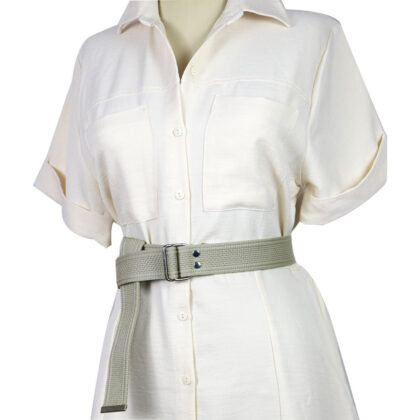 Gri Palaska Silver Renk Çift Dikdörtgen Şeklinde Tokalı Erkek Kadın Genç Çocuk Kemer