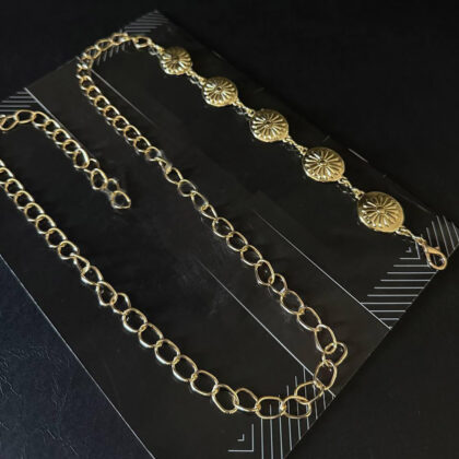 Kadınlar İçin Metal Gotik Bel ve Vücut  Zinciri  Altın Tonlu Şık Plaj Takısı, Aksesuar Zarif Tasarım Kemer