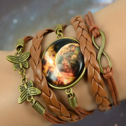 Galaksi Deri Bileklik Kırmızı